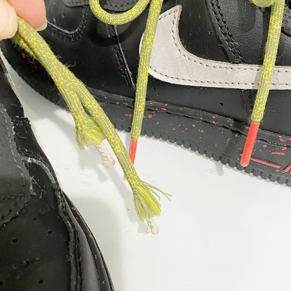 NIKE Youth Air Force 1 Low GS Black Asparagus Size Youth 1 - Picture 10 of 11